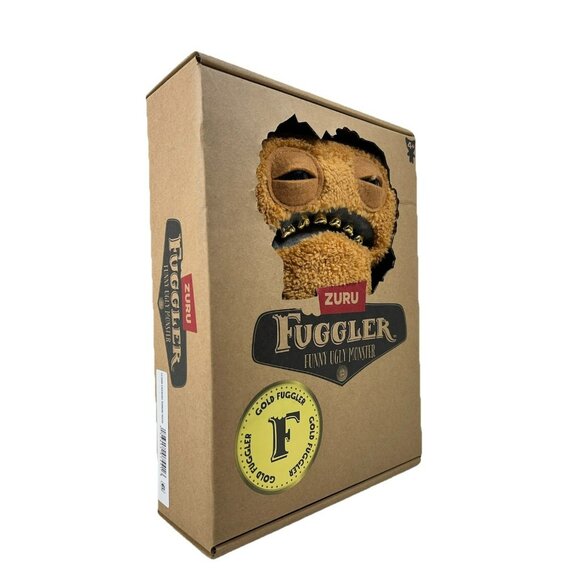 Fuggler Funny Ugly Monster 9" Gold Fuggs Gnawing Terror Plush Brown - Picture 7 of 7